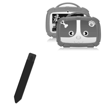 BoxWave Stylus Pouch Compatible with KUNWFNIX Q718 (7 in) - Stylus PortaPouch, Pen Stylii Holder Carrier Portable Self-Adhesive - Jet Black