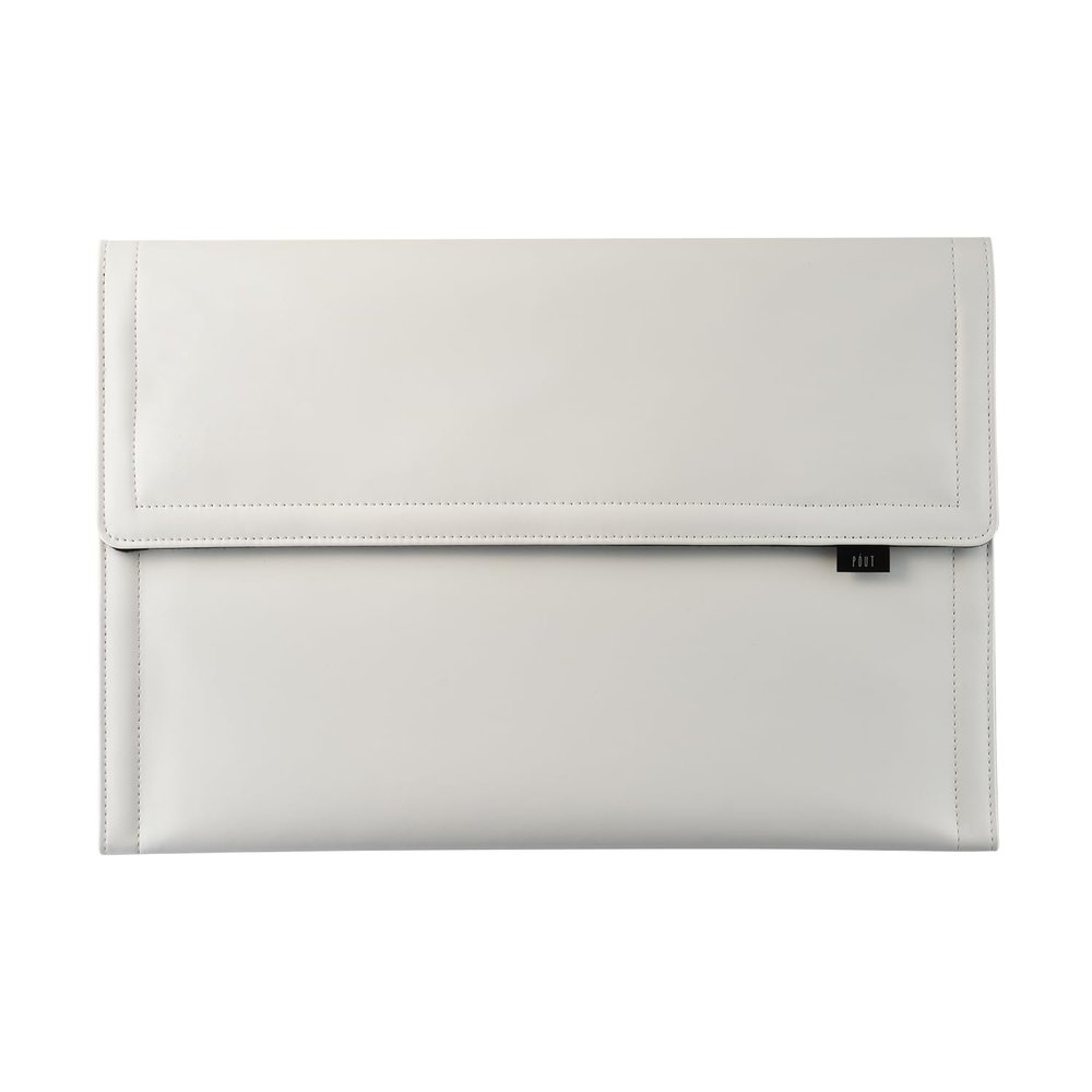 Hands 8. 4-in-1 Protective Magnetic Laptop Sleeve Pad with Mouse Mat & Accessory Pouch (Pure White, 13"-14")