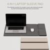 Hands 8. 4-in-1 Protective Magnetic Laptop Sleeve Pad with Mouse Mat & Accessory Pouch (Pure White, 13"-14") view 2