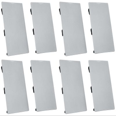 Rockville WA6570 6.5" 70V Commercial/Restaurant in-Wall Speakers, Kevlar Woofer, Silk Dome Tweeter, 40W/20W/10W/5W Taps, Paintable Flush Mount Grills, 8-Piece