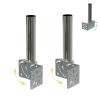 Amazmount 2PCS 1.5" Diameter Universal Outdoor Adjustable Antenna Mount Pole Bracket to Wall Weather Station 10" Length Antenna Mast Mounting Pole Clamp Kit view 1