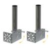 Amazmount 2PCS 1.5" Diameter Universal Outdoor Adjustable Antenna Mount Pole Bracket to Wall Weather Station 10" Length Antenna Mast Mounting Pole Clamp Kit view 3