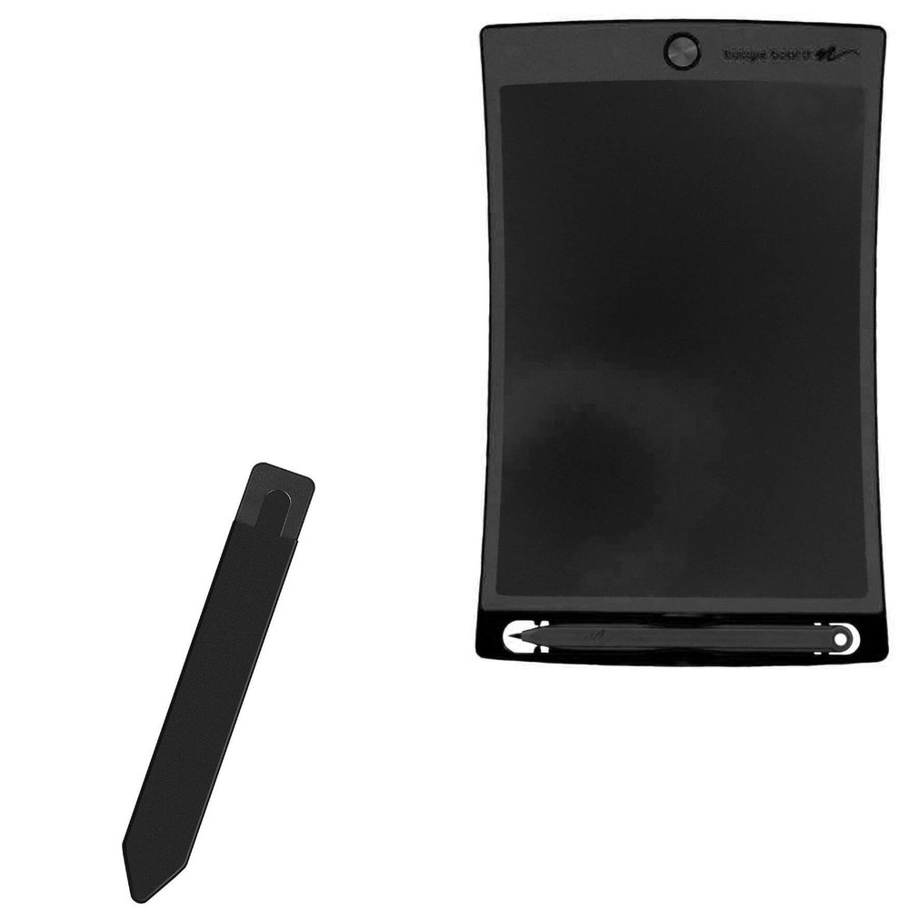 BoxWave Stylus Pouch Compatible with Boogie Board J32220001 (8.5 in) - Stylus PortaPouch, Pen Stylii Holder Carrier Portable Self-Adhesive - Jet Black