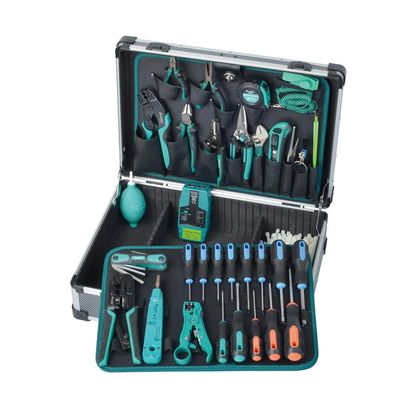 Pro'sKit Tools Solutions PK-1938M1 Professional Telecom & Networking Tool Kit Computer & Networking Surveillance System Installation & Maintenance(PK-1938M1)