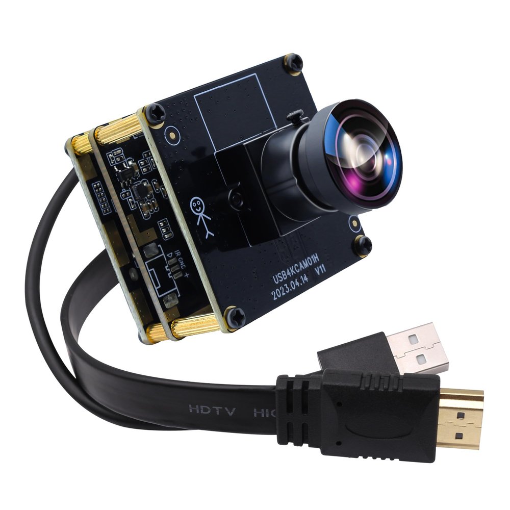 SVPRO HDMI USB Camera 4K Wide Angle Camera Module for Computer Monitor Projector Dual Output Lightburn Camera 2X Digital Zoom Webcam Board H.264 8MP USB2.0 Laser Engraver Camera,120 Distortion-Free