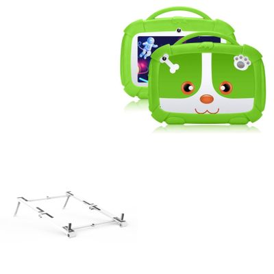 BoxWave Stand and Mount Compatible with KUNWFNIX Q718 (7 in) - Pocket Aluminum Stand 3-in-1, Portable Multi Angle Viewing Riser - Metallic Silver