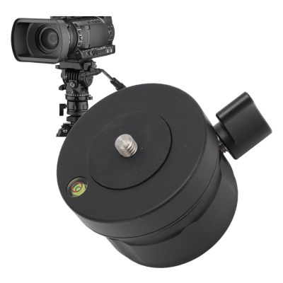 Tripod Head Leveling Base Camera Leveler, Leveling Base with Bubble Level, 1/4in 3/8in Thread, + / - 5 Precise Angle Adjustment for Macro Panoramic Photography
