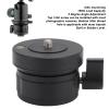 Tripod Head Leveling Base Camera Leveler, Leveling Base with Bubble Level, 1/4in 3/8in Thread, + / - 5 Precise Angle Adjustment for Macro Panoramic Photography view 3