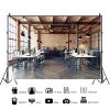 10x6.5ft Office Backdrop Modern Office Interior Red Brick Wall Photography Background Virtual Home Office Video Banner Indoor Decorations Supplies Photo Booth Props view 2