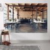 10x6.5ft Office Backdrop Modern Office Interior Red Brick Wall Photography Background Virtual Home Office Video Banner Indoor Decorations Supplies Photo Booth Props view 4