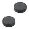 2 Pack Rear Lens Cap and Camera Body Cap Cover Kit for Canon EOS M200 M100 M50 M50 Mark II M10 M5 M6 M6 Mark II M3 M2 M and More EF-M Mount Mirrorless Camera and Lens view 1