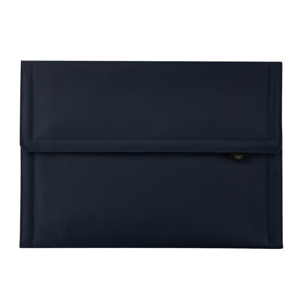 POUT Hands 8. 4-in-1 Protective Magnetic Laptop Sleeve Pad with Mouse Mat & Accessory Pouch (Vintage Ebony Blue, 13"-14")