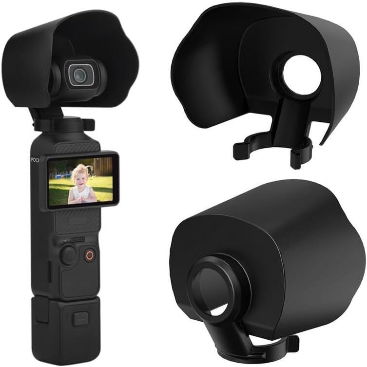 Osmo Pocket 3 Lens Hood Cover,Camera Lens Sunshade Lens Shield Cap,Screen Anti-Glare Sun Hood Protective Cover Accessories