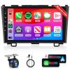8Core 6G+128G Radio for Honda CRV 2007-2011Car Stereo with 9inch 1280X720P IPS Touchscreen Wireless CarPlay Android Auto 5.0Bluetooth GPS RDS/FM 46EQ DSP 59UIs MirrorLink 5GhzWiFi AHD Backup Camera view 1