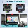 Inefala [8 Core 4+64G] Android 15 Car Radio for Honda CRV 2007-2011 with Carplay Android Auto, 9 Inch HD Touchscreen Car Stereo with GPS WiFi Bluetooth5.0 FM/RDS 32EQ/DSP 59UI SWC Backup Camera MIC view 2