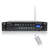Sound Town Commercial Restaurant Bluetooth Amplifier + Surface-Mount Speaker Set, with One 6-Zone 70V/100V Amplifier with Bluetooth, 12 x 6.5-Inch Surface-Mount Speakers, Black (PAC360X12TV6B) view 2