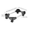 CPU Stand CPU Holder Adjustable Tower Desktop Case Floor Stand Mobile CPU Stand PC Holder with Adjustable Width and 4 Caster Wheels, Black Computer Tower Stand view 2