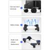 CPU Stand CPU Holder Adjustable Tower Desktop Case Floor Stand Mobile CPU Stand PC Holder with Adjustable Width and 4 Caster Wheels, Black Computer Tower Stand view 3
