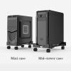 CPU Stand CPU Holder Adjustable Tower Desktop Case Floor Stand Mobile CPU Stand PC Holder with Adjustable Width and 4 Caster Wheels, Black Computer Tower Stand view 4