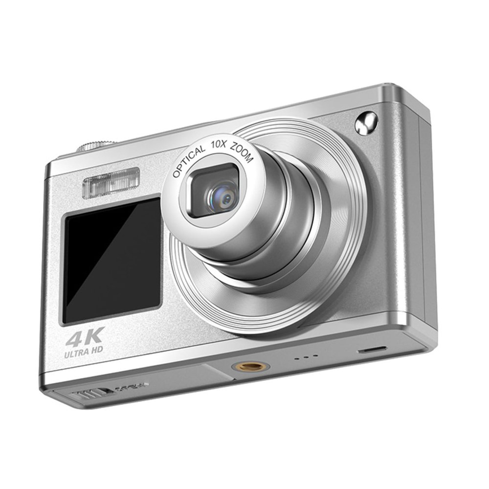 10X Optical Zoom Camera for Travel Photography, 6X Digital Zoom 2.88in IPS Screen 4K 60M Camera, Auto Focus Vlogging Camera Built in Fill Light Photography for Adults