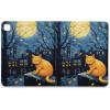 TEERMLLQWA Starry Night Cat Moon Stars Galaxy Case for iPad Pro 11 Inch Case 2020(2nd Gen) with Pencil Holder, Smart iPad Case Support Touch ID and Auto Wake/Sleep view 2