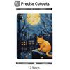 TEERMLLQWA Starry Night Cat Moon Stars Galaxy Case for iPad Pro 11 Inch Case 2020(2nd Gen) with Pencil Holder, Smart iPad Case Support Touch ID and Auto Wake/Sleep view 3