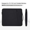 18.5 Inch Portable Monitor Case Sleeve Bag Compatible with Most Large 18.5 Inch Portable Monitor Water Resistant Carrying Pouch Bag with Pocket(18.1x11.8 Inch) view 2