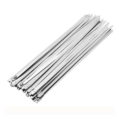 100/50Pcs Stainless Steel Cable Ties Reusable Self-Sealing Fastening Multi-Purpose Metal Hardware Cable Organizer (Color : 50PCS, Size : 4.6X200MM)