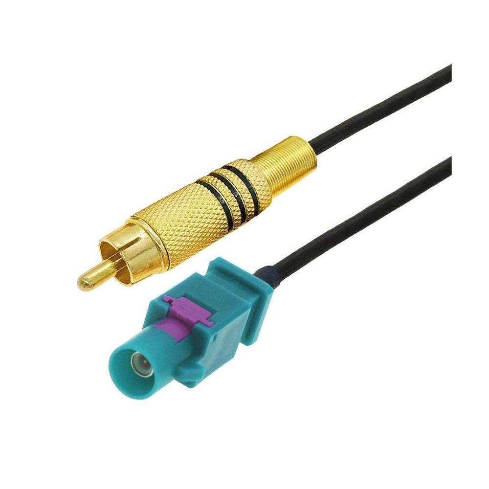 AJOHBM 1Pcs RCA Male Plug to Fakra Z Male/Female Video Cable Adapter RG174 Pigtail Car Parking Reversing Rear View Camera Adapter Cable (Color : RCA M to EX FakraZ M, Size : 7M)