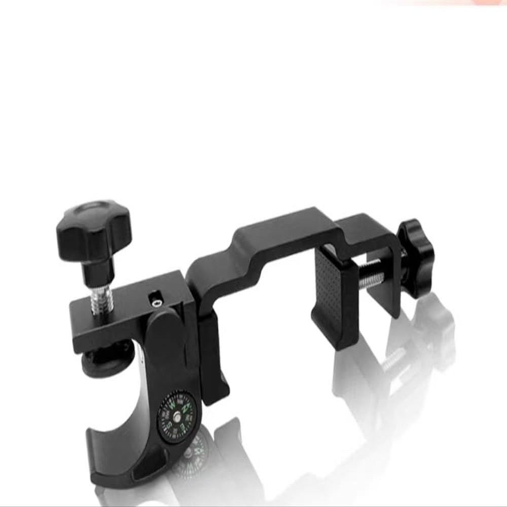 AMNOUR Universal Hand Thin Holder Pole clamp with Compass and Open Data Collector Holder