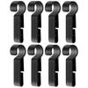 UKCOCO 8pcs Non- Hard Hat Clips for Headlamp Secure Helmet Light Hooks Easy to Install Plastic Accessories for Construction and Outdoor Work view 1