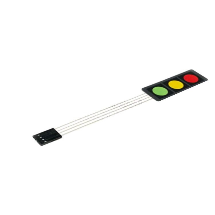 1pcs Matrix Array 3Keys Red+Yellow+Green Membrane Switch Keypad Keyboard Board