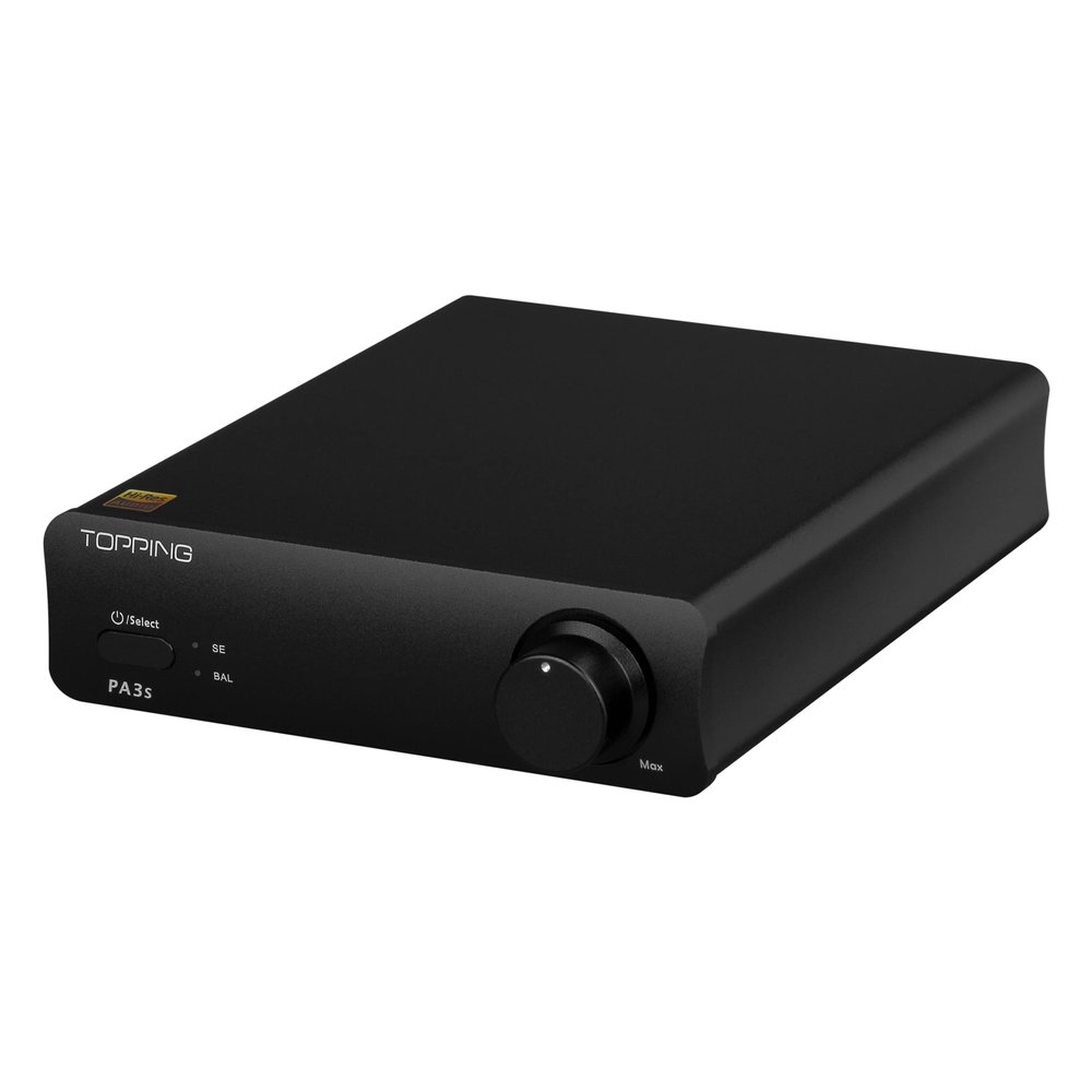 LEAUDIO Topping PA3S Power Amplifier MA12070*2 Class D Fully Balanced Single Ended AMP 80W*2 RCA TRS Power Amplifier(Black)