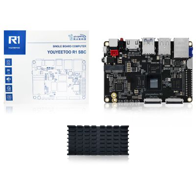 WayPonDEV youyeetoo R1 Rockchip RK3588S 8-Core 64bit Single Board Computer,Support 8K Dispaly, PCIe 2.0 SSD,NFC,WIFI5/6, Android/Linux AI Devkit for AIOT (8GB RAM+64GB eMMC)
