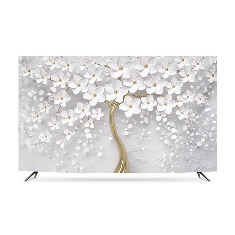 ABANO Golden Forest/Sunny Landscape Dust/TV Cover 32-86IN Sunblock TV Cloth/Computer Cover Desktop/Wall Hanging/Curved Screen/Cover, Bedroom/Home Decoration
