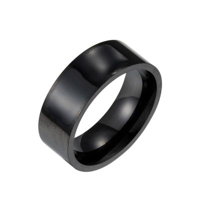 ALIWO Multifunctional Waterproof NFC Smart Ring Smart Wearable Ring Compatible with Android/iOS Apps (Color : Black, Size : 8#)