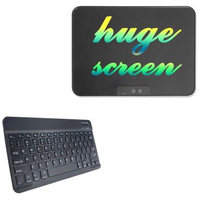 BoxWave Keyboard Compatible with XQZWOLH Writing Tablet (22 in) - SlimKeys Bluetooth Keyboard, Portable Thin with Chiclet-Style Keys - Jet Black