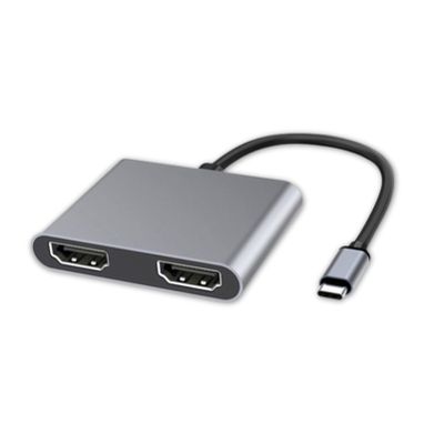 Bewinner USB C to Adapter, 4K 30Hz Monitor Adapter, 2 in 1 Type C to Converter, Supports Up to Two Monitors, Type C to Converter for Laptop