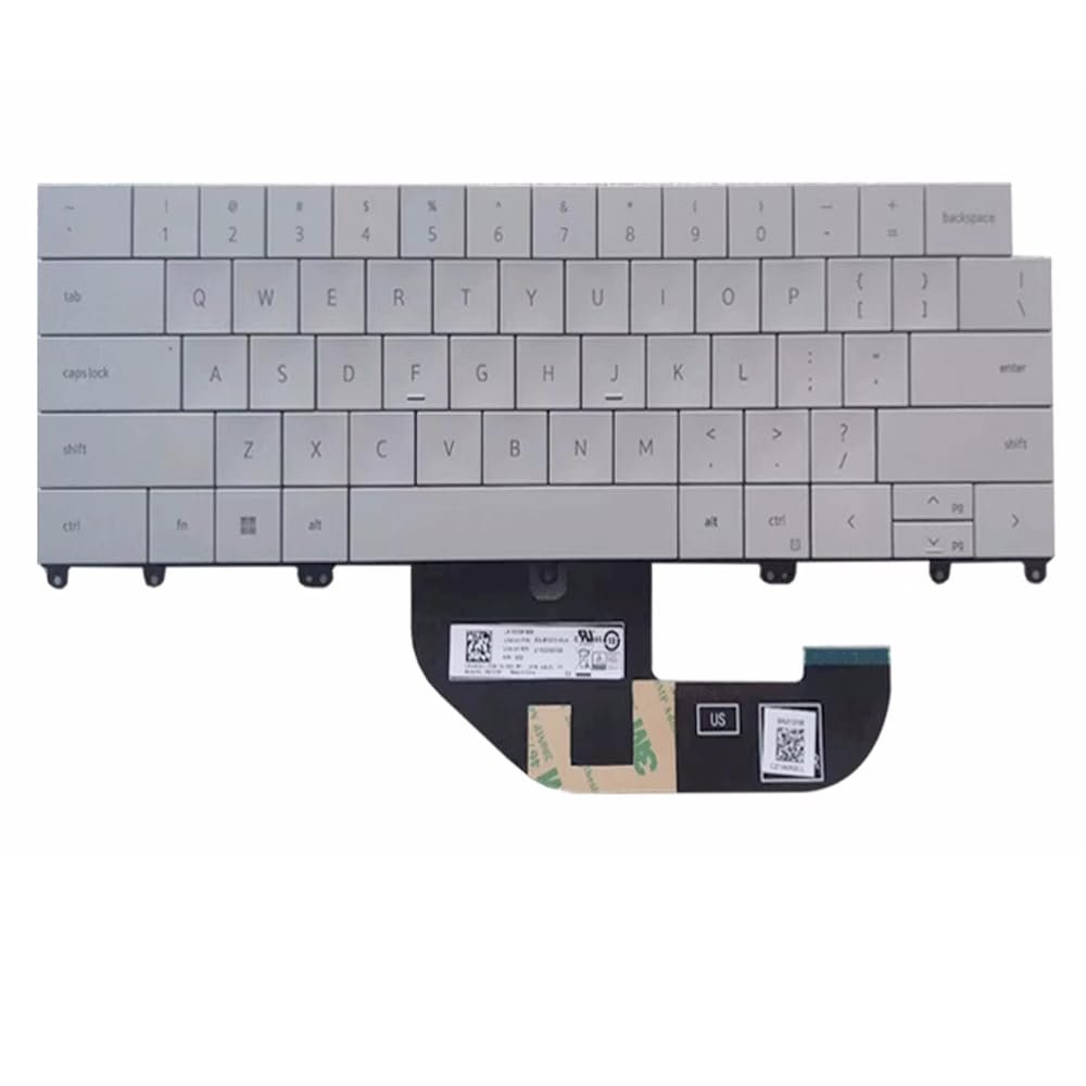 XINDIKBHUB US Backlit Laptop Replacement Keyboard for Dell XPS 13 Plus 9320 0M6VRM 2022 Black White US Backlight Laptop White