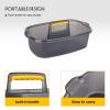 Large Cleaning Supplies Caddy Portable Shower Basket Supply Organizer with Handle Plastic Bucket Tool Storage for Bathroom, Bedroom, Kitchen, College Dorm, Garden, Clear Grey 2 Pack view 4