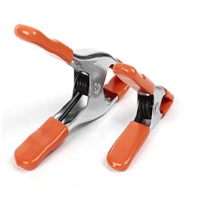3pcs Metal Spring Clamps 2"-9" Clip Soft Plastic Tips Grip Photos Craft Clips Tools Wedding Clips Carpentry Clips Hand Tool (Color : 3pcs-01)
