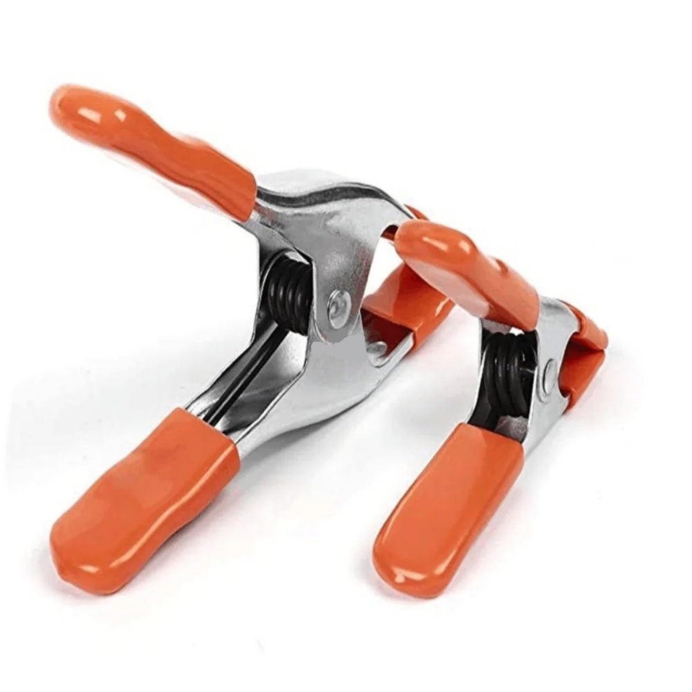 3pcs Metal Spring Clamps 2"-9" Clip Soft Plastic Tips Grip Photos Craft Clips Tools Wedding Clips Carpentry Clips Hand Tool (Color : 3pcs-01)