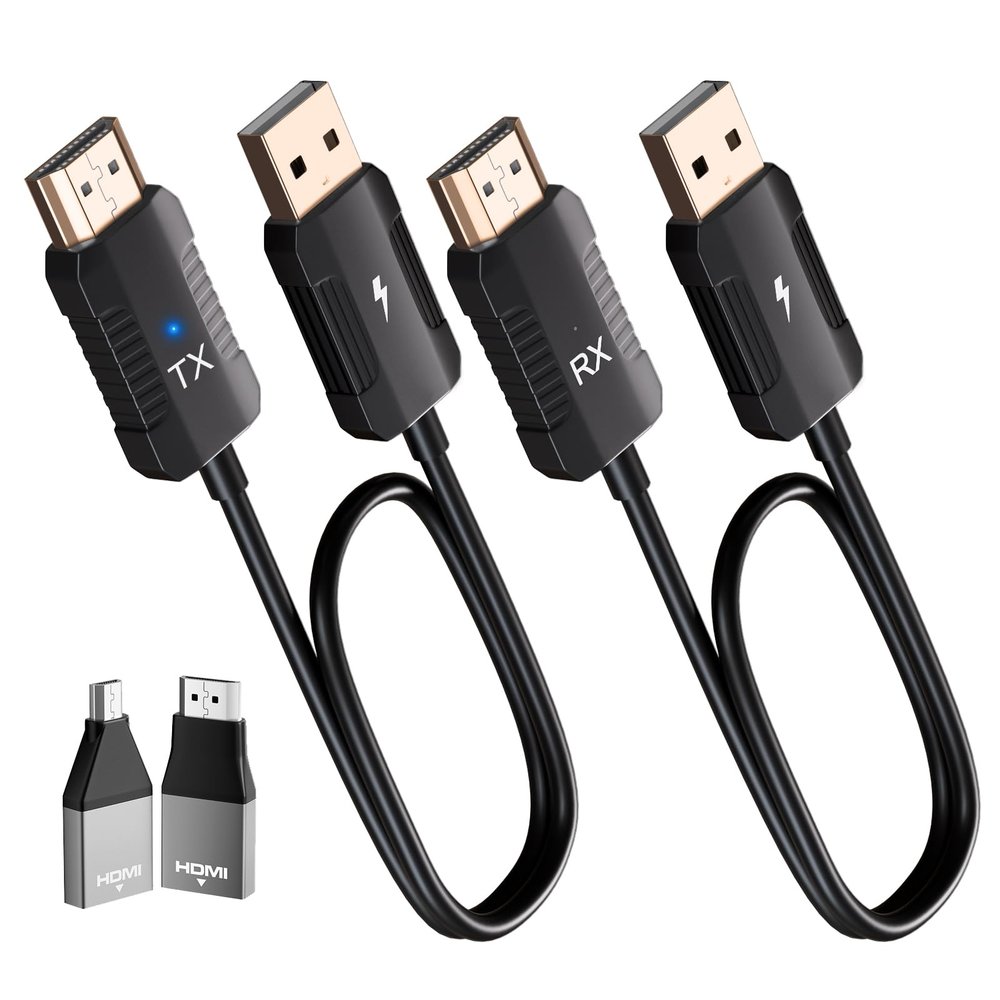 Anytrox Wireless HDMI Transmitter and Receiver 4K Decode 1080P Output, HDMI Wireless Extender, Plug & Play, Support 2.4/5GHz for Streaming Video and Audio to Monitor from Laptop/Pc/Tv Box (Black)