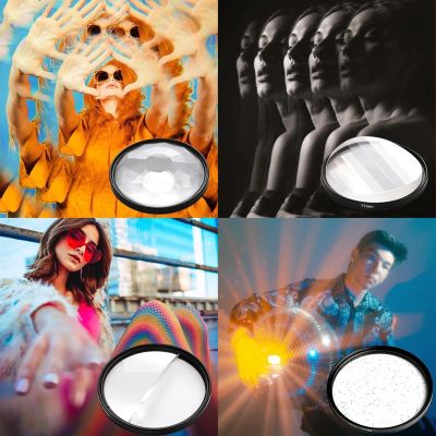 55/58/62/67/72/77/82mm Camera Filter Kaleidoscope Special Effects Photography Accessories DSLR Lens Prism (Color : 8-Edge Prism, Size : with 67 Adapter Ring)