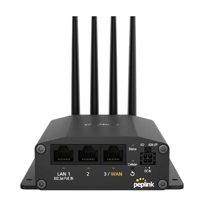 Peplink Cellular Router MAX BR1 Mini - 5G Router 5G/LTE Cellular Modem 3 Ethernet LAN Connections (no WiFi/GPS) Redundant SIM Slots, Built-in eSIM Upgradeable to Dual WAN VPN Capable