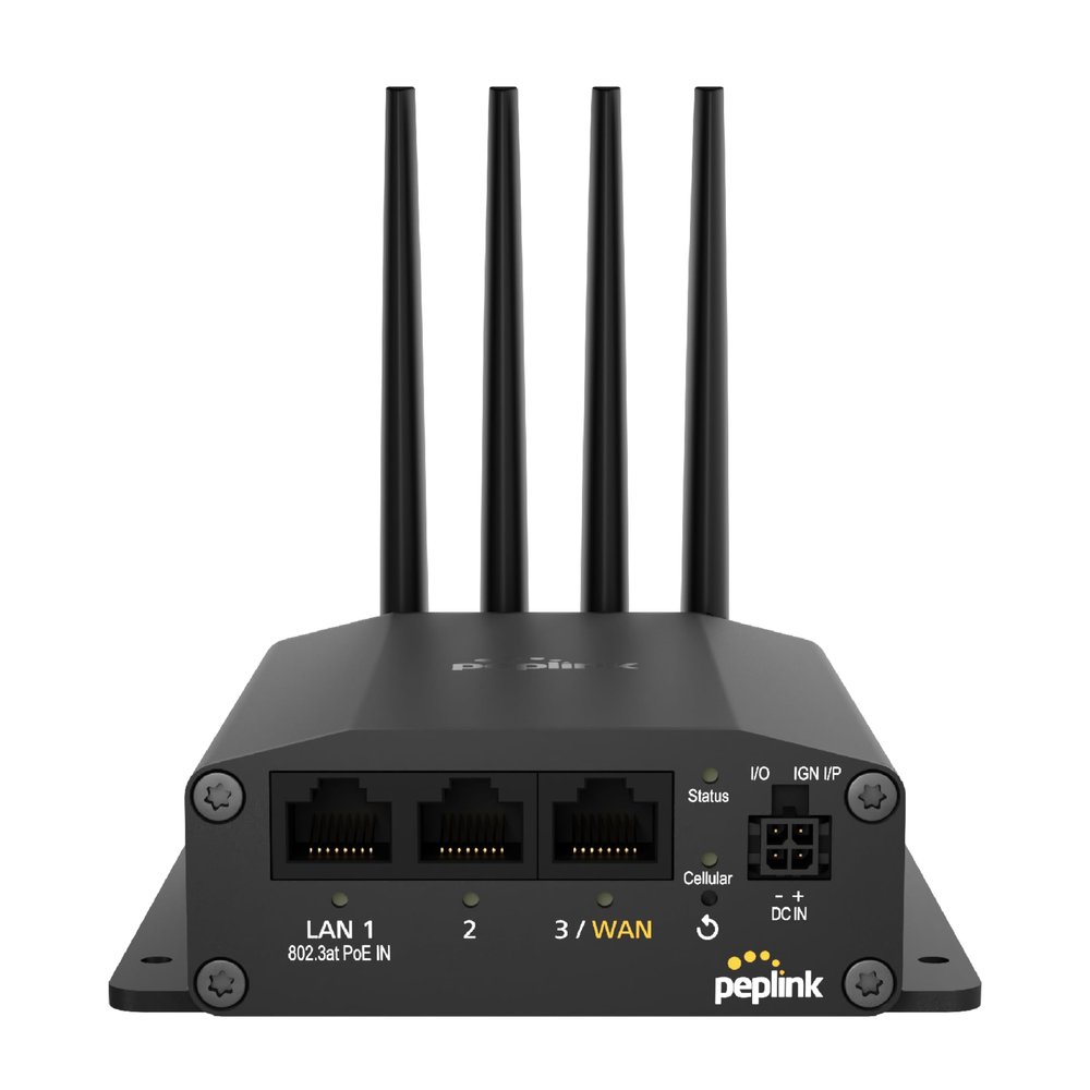 Peplink Cellular Router MAX BR1 Mini - 5G Router 5G/LTE Cellular Modem 3 Ethernet LAN Connections (no WiFi/GPS) Redundant SIM Slots, Built-in eSIM Upgradeable to Dual WAN VPN Capable