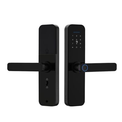 Tuya Wifi Remote Door Opener Electronic Smart Biometric Fingerprint Door Lock 5 Ways To Unlock With USB Emergency Charge 2 Color Wooden Door, Stainless Steel Door, Bronze Door, Double Door, Old Flash