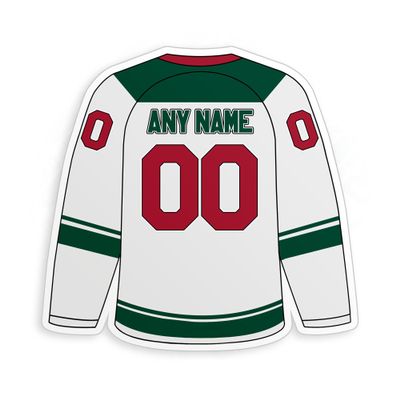 Hockey Personalized Sticker, Custom Name Number Ice Hockey Jersey Back Side Waterproof Die-Cut Vinyl Sticker Decal for Water Bottle, Phone, Laptop, Hockey Sticks Birthday Gifts Sports Lover for Men