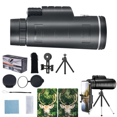 500x Night Vision Ultra-Portable Telescope, with Phone Adapter & Tripod & Hand Strap, 500x Telescope for Bird Watching Travel Camping Hiking Travel (Set-A)