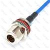 N Type Female to Female Jack Straight with 20in 50cm RG402 RG141 RG-402Blue Semi Flexible Jumper Low Loss Cable view 2